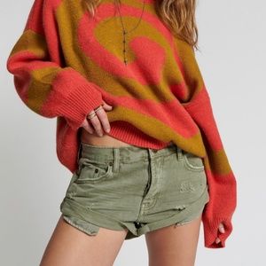OneTeaspoon Khaki Bandits Denim Shorts